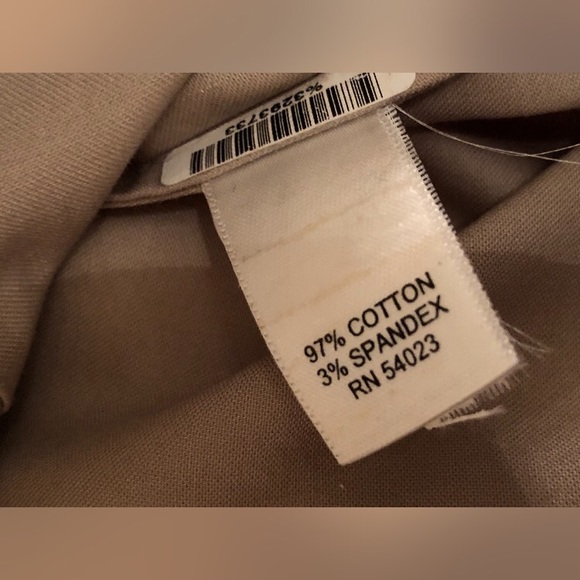 BANANA REPUBLIC Khaki SS Blouse Top Sz 10P NWOT - Picture 6 of 7